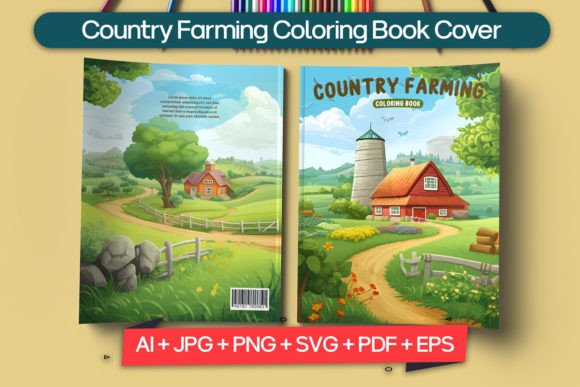 Country Farming Coloring Book Cover: A Template for Creative Freedom
