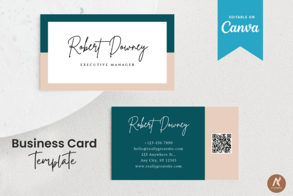 Dark Editable Business Card Template for a Modern Look