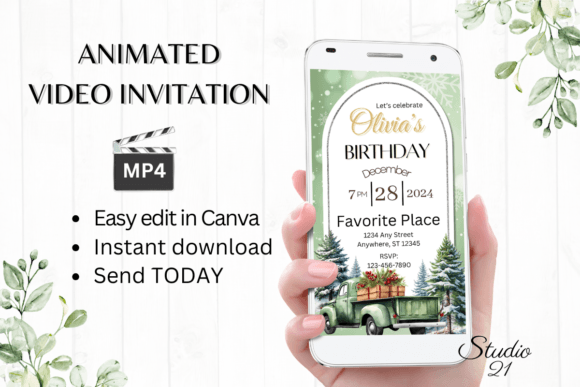 December Birthday Invitation: A Festive Digital Template Guide