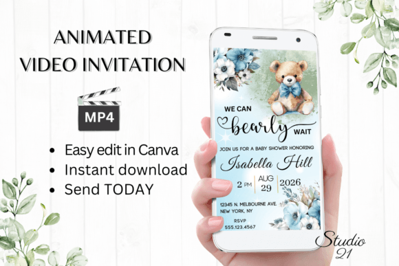 Electronic Baby Shower Invitation: Modern Digital Invites