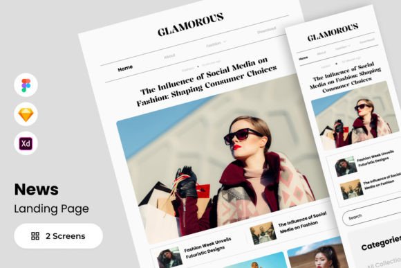Glamorous: Where News Meets Modern Design