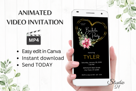 Plan the Ultimate Holiday Bash with This Animated Invite
